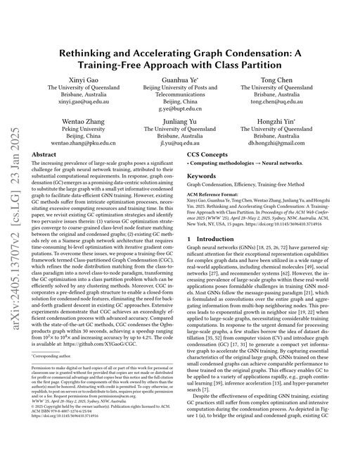 Main figure for Rethinking and Accelerating Graph Condensation: A Training-Free Approach with Class Partition