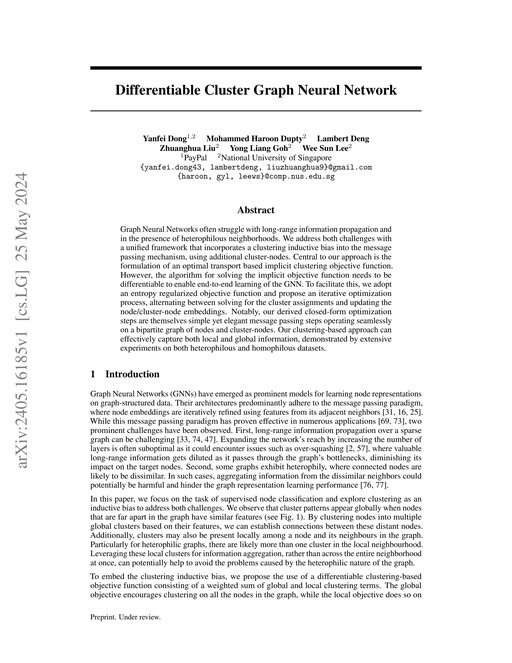 Main figure for Differentiable Cluster Graph Neural Network