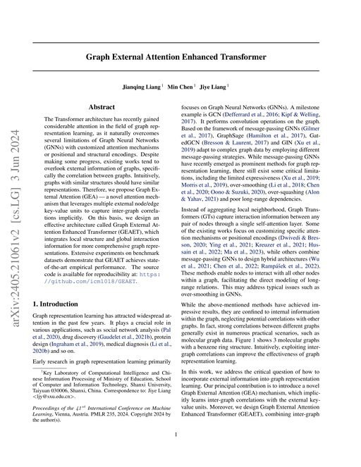 Main figure for Graph External Attention Enhanced Transformer