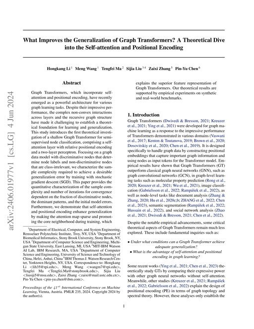 Main figure for What Improves the Generalization of Graph Transformers? A Theoretical Dive into the Self-attention and Positional Encoding