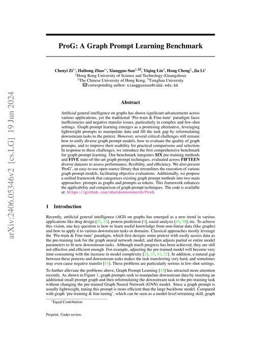 Main figure for ProG: A Graph Prompt Learning Benchmark