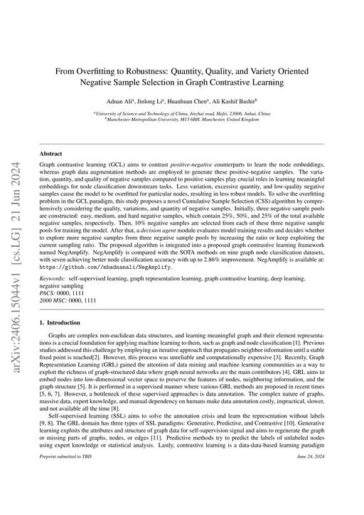 Main figure for From Overfitting to Robustness: Quantity, Quality, and Variety Oriented Negative Sample Selection in Graph Contrastive Learning