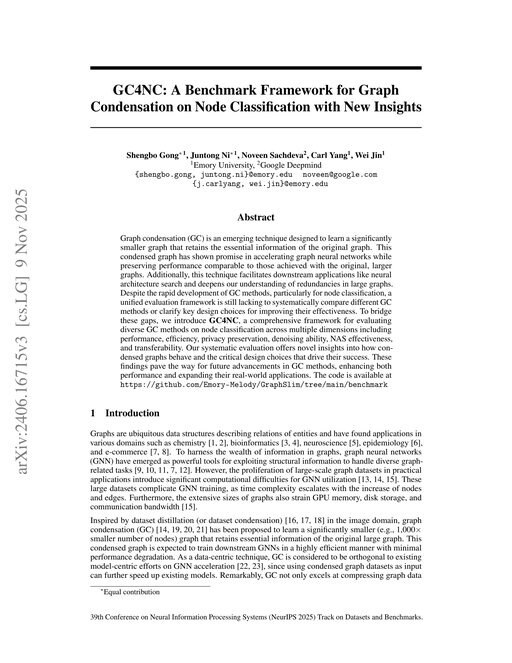 Main figure for GC4NC: A Benchmark Framework for Graph Condensation on Node Classification with New Insights