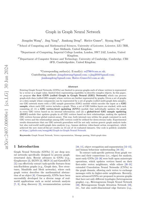 Main figure for Graph in Graph Neural Network