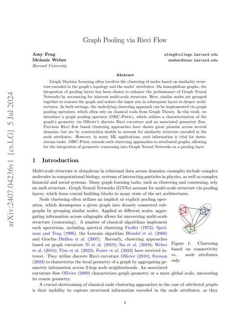Main figure for Graph Pooling via Ricci Flow