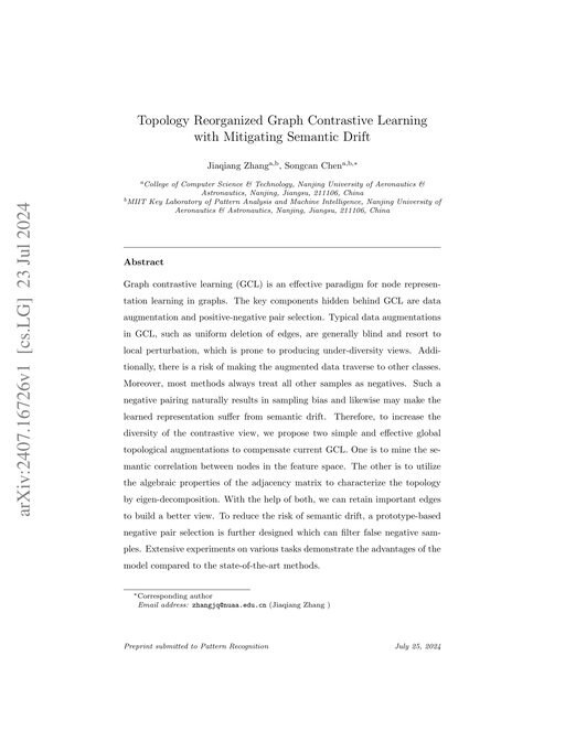 Main figure for Topology Reorganized Graph Contrastive Learning with Mitigating Semantic Drift