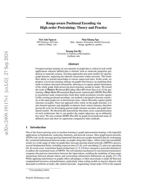 Main figure for Range-aware Positional Encoding via High-order Pretraining: Theory and Practice