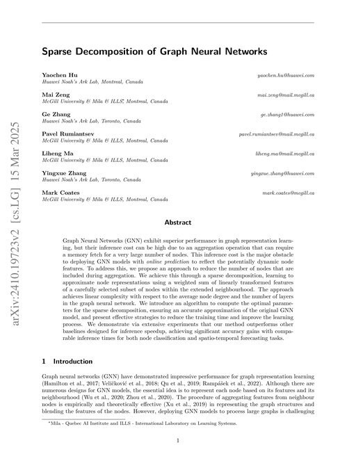 Main figure for Sparse Decomposition of Graph Neural Networks
