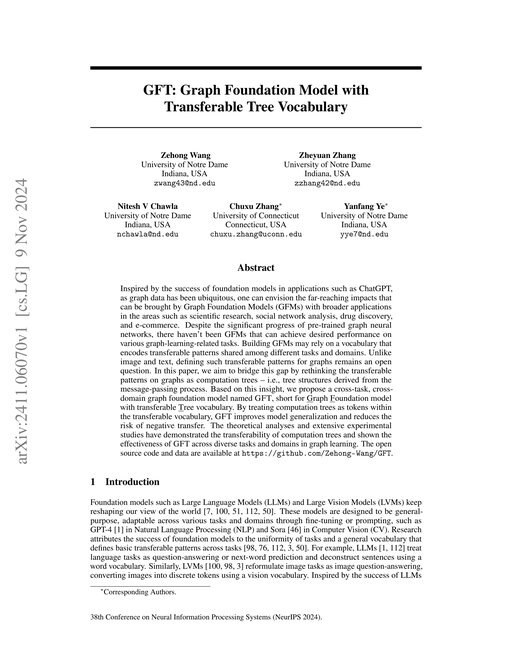 Main figure for GFT: Graph Foundation Model with Transferable Tree Vocabulary