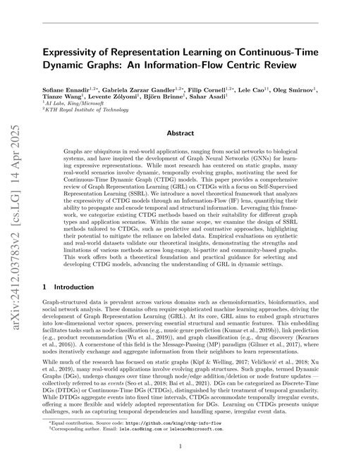 Main figure for Expressivity of Representation Learning on Continuous-Time Dynamic Graphs: An Information-Flow Centric Review