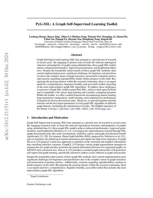 Main figure for PyG-SSL: A Graph Self-Supervised Learning Toolkit