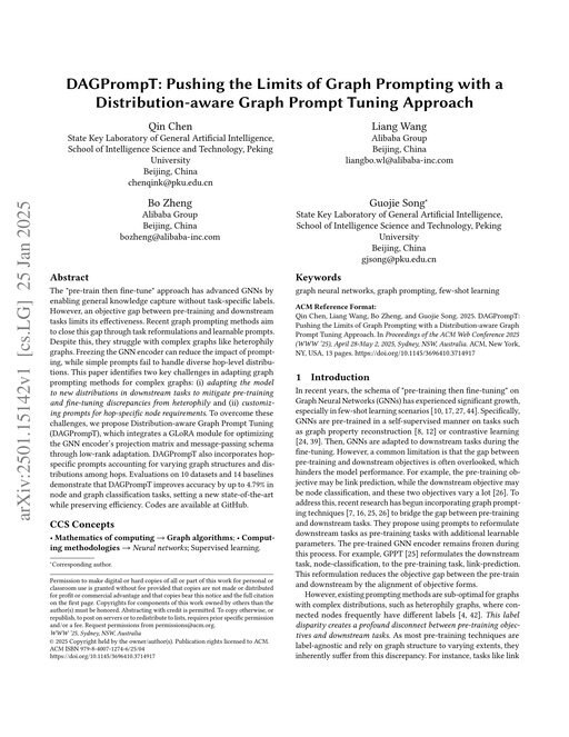 Main figure for DAGPrompT: Pushing the Limits of Graph Prompting with a Distribution-aware Graph Prompt Tuning Approach