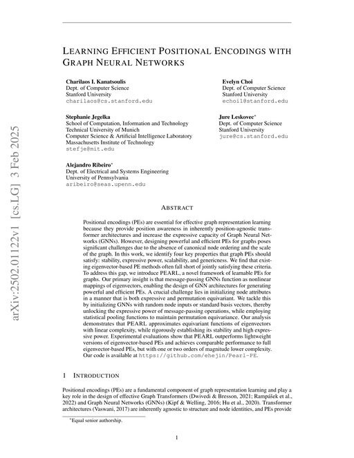 Main figure for Learning Efficient Positional Encodings with Graph Neural Networks