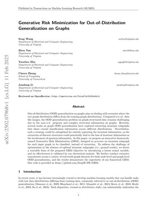 Main figure for Generative Risk Minimization for Out-of-Distribution Generalization on Graphs