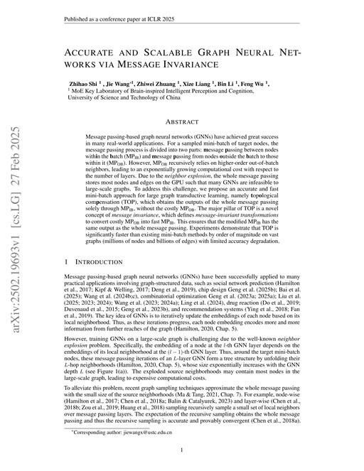 Main figure for Accurate and Scalable Graph Neural Networks via Message Invariance