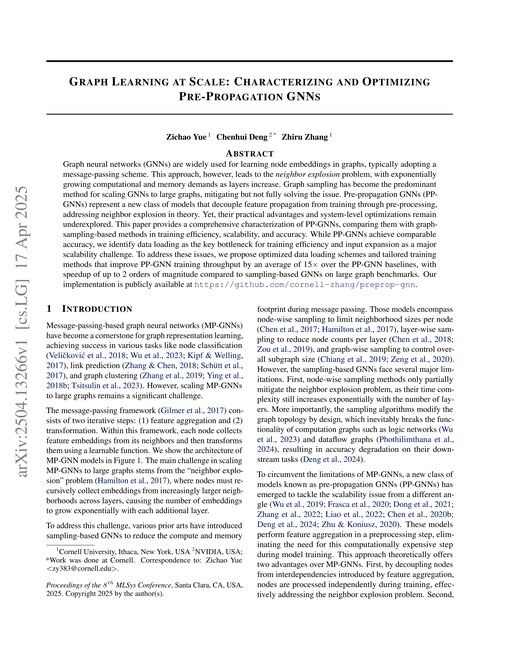 Main figure for Graph Learning at Scale: Characterizing and Optimizing Pre-Propagation GNNs