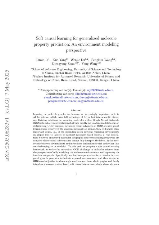 Main figure for Soft causal learning for generalized molecule property prediction: An environment modeling perspective