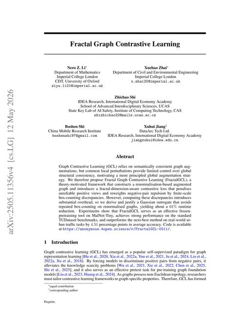 Main figure for Fractal Graph Contrastive Learning