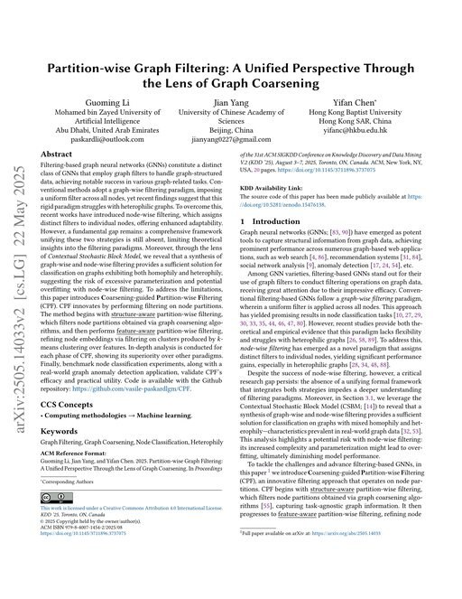 Main figure for Partition-wise Graph Filtering: A Unified Perspective Through the Lens of Graph Coarsening
