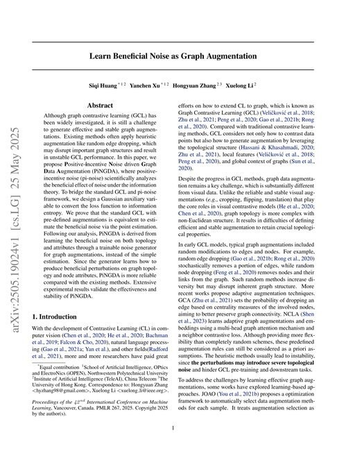 Main figure for Learn Beneficial Noise as Graph Augmentation