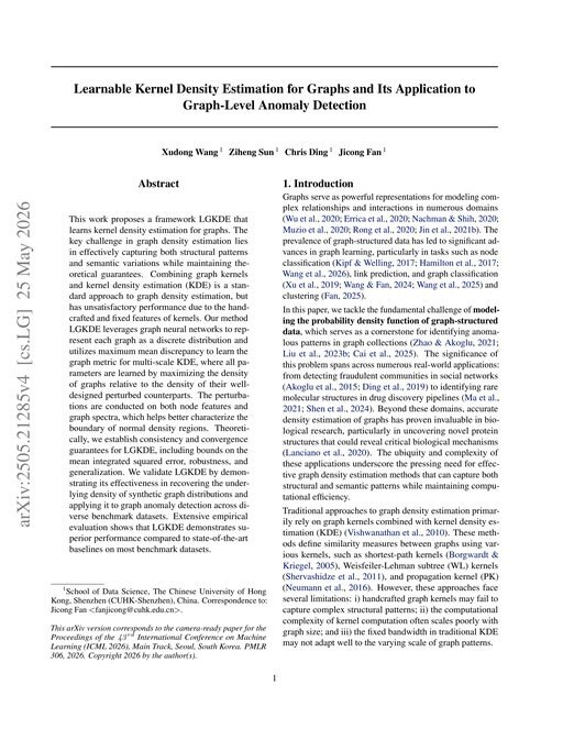 Main figure for Learnable Kernel Density Estimation for Graphs