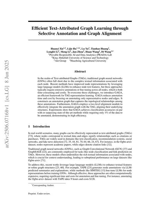 Main figure for Efficient Text-Attributed Graph Learning through Selective Annotation and Graph Alignment