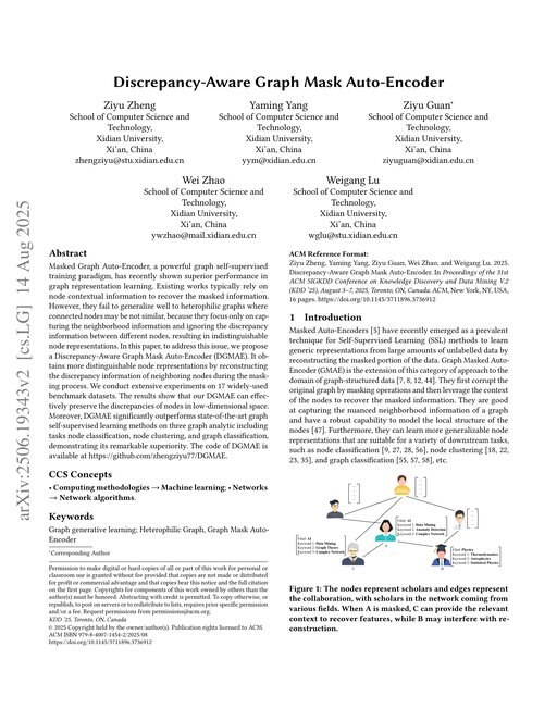 Main figure for Discrepancy-Aware Graph Mask Auto-Encoder
