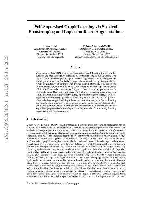 Main figure for Self-Supervised Graph Learning via Spectral Bootstrapping and Laplacian-Based Augmentations