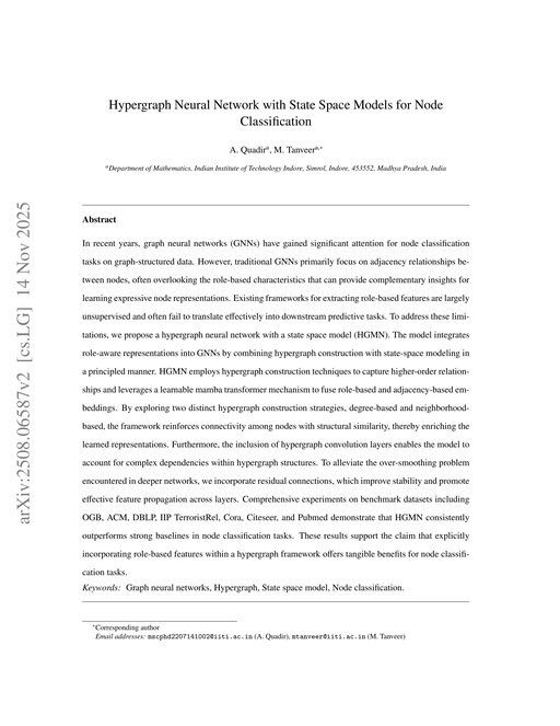 Main figure for Hypergraph Neural Network with State Space Models for Node Classification