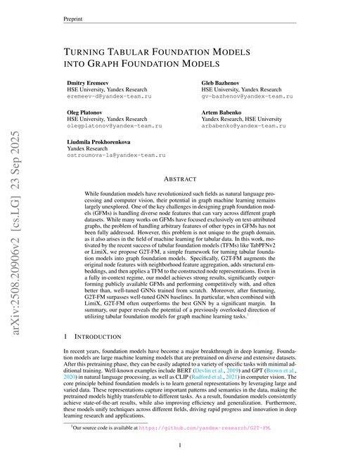 Main figure for Turning Tabular Foundation Models into Graph Foundation Models