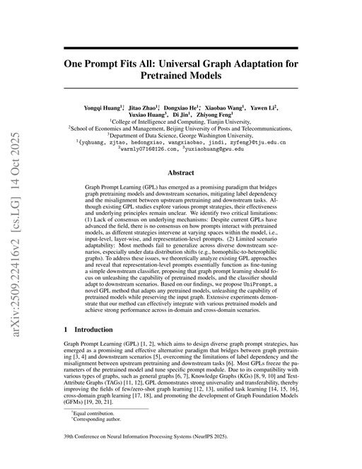 Main figure for One Prompt Fits All: Universal Graph Adaptation for Pretrained Models