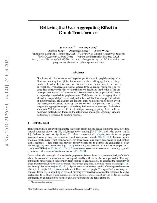 Main figure for Relieving the Over-Aggregating Effect in Graph Transformers