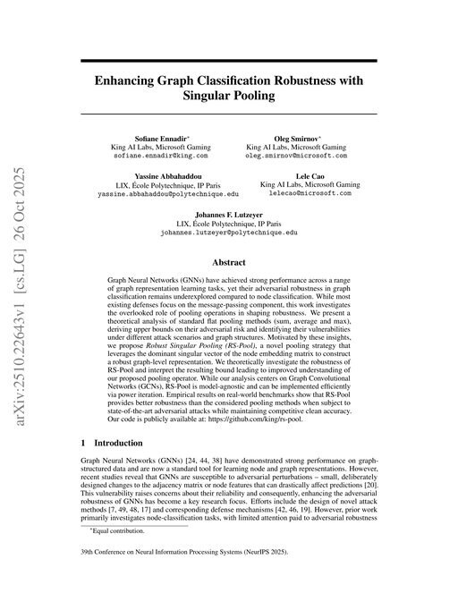 Main figure for Enhancing Graph Classification Robustness with Singular Pooling