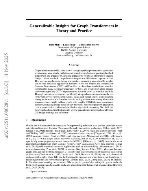 Main figure for Generalizable Insights for Graph Transformers in Theory and Practice