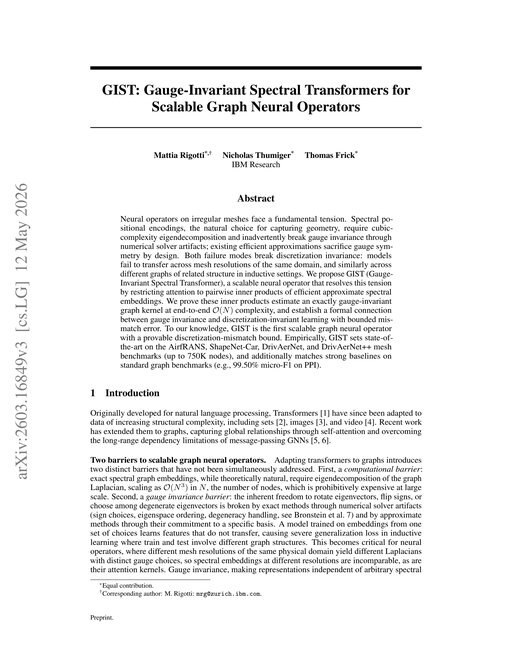 Main figure for GIST: Gauge-Invariant Spectral Transformers for Scalable Graph Neural Operators