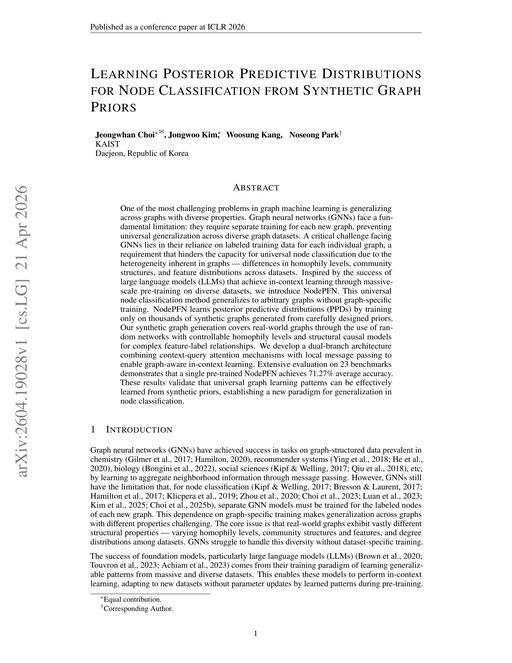 Main figure for Learning Posterior Predictive Distributions for Node Classification from Synthetic Graph Priors