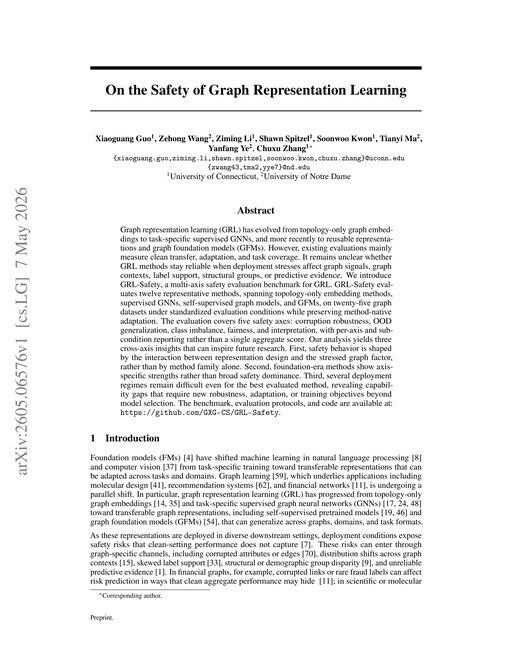 Main figure for On the Safety of Graph Representation Learning