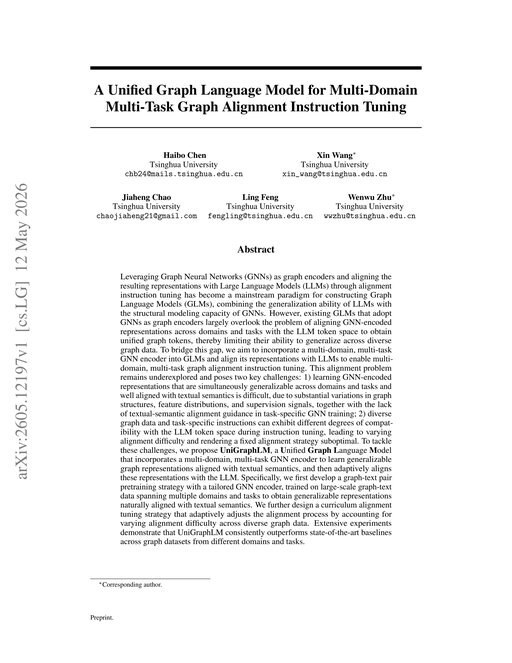Main figure for A Unified Graph Language Model for Multi-Domain Multi-Task Graph Alignment Instruction Tuning