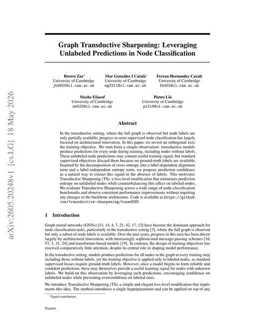 Main figure for Graph Transductive Sharpening: Leveraging Unlabeled Predictions in Node Classification