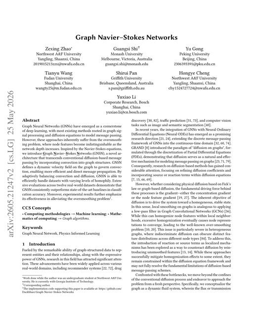 Main figure for Graph Navier–Stokes Networks